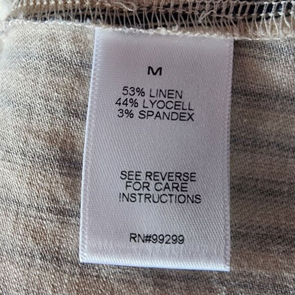 NEW Evereve Womens Medium Jacket Thea Stripe Blazer Natural Stripe Linen Blend - Picture 10 of 12